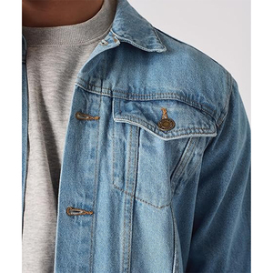 Veste en jean en coton pour homme sur mesure en gros, respirante, boutonnée, de haute qualité, décontractée, fabriquée au Pakistan - Product Image 2