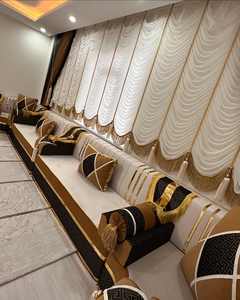 Sièges au sol orientaux, canapé ethnique, canapé Majlis arabe, canapé de style ottoman, ensemble Jalsa arabe, sièges au sol orientaux de luxe - Product Image 4