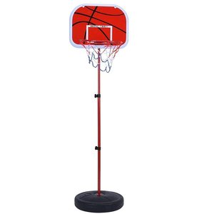 Jeu de panier de basket-ball pour enfants, panneau arrière et cerceau en plastique à hauteur réglable, jouet pour jeux intérieurs et extérieurs - Product Image 1