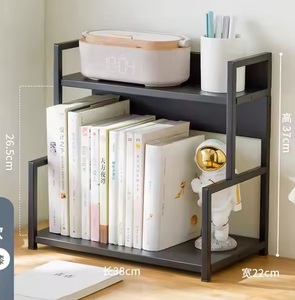 ชั้นเก็บหนังสือสามชั้นแบบไม่พับติดผนังทำจากโลหะเป็นมิตรกับสิ่งแวดล้อม - Product Image 3