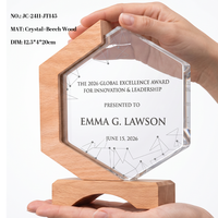 Trophée en bois massif personnalisé multi-formes, design écologique, cadeau d'exposition, médaille de reconnaissance pour employés, vente chaude