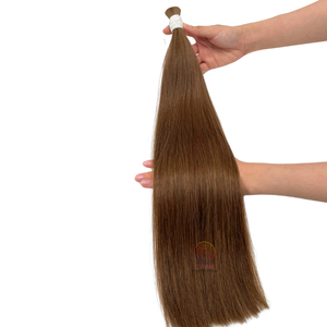 Calidad Premium 100% vietnamita un donante cabello humano a granel cutícula completa suelta onda profunda se puede blanquear Color Rubio - Product Image 2