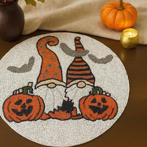 Set de table perlé fait main, sous-plat personnalisé avec logo, écologique, design classique et moderne, luxe pour la salle à manger, décoration de vacances, pièce unique - Product Image 4