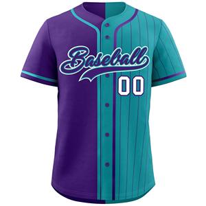 Nouvelle saison, chemises de baseball multicolores à rayures et patchwork de la ligue universitaire, maillots de baseball personnalisés pour équipe, broderie sublimée - Product Image 3