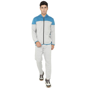 Ensemble Pantalon de Survêtement Pull à Capuche BD Personnalisé de Grande Taille pour Hommes Bleu Gris 100% Coton Confortable Imprimé Entièrement Anti-Rides - Product Image 1