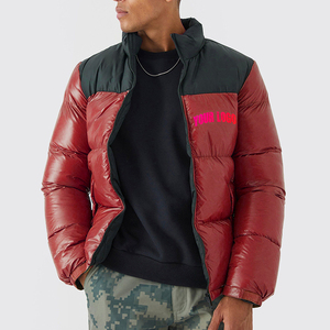 Chaqueta Acolchada Larga para Hombre, con Cuello Alto, Logotipo Frontal Personalizado, Impermeable, Cálida, con Cremallera Completa, Relleno de Algodón Duradero - Product Image 5