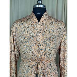 Silky Soft Men's Satin Kimono <b>Robe</b> Elegant Classic Vintage House Dress Timeless Comfort for Lounge <b>Beach</b> Sustainable Gift Idea - Product Image 1