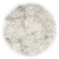 Fibre de polyester HCS siliconée ignifuge recyclée 3D*32mm pour rembourrage de coussins, oreillers, édredons et literie