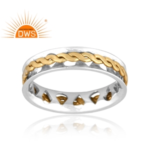 Dernières tendances 925 bague spinner en argent sterling fin fabricant de bijoux personnalisés collection délicate - Product Image 1