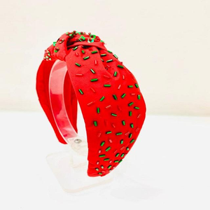 ที่คาดผมคริสต์มาส งานปักมือประดับลูกปัด เครื่องประดับผมสำหรับเด็กหญิงและสตรี - Product Image 2