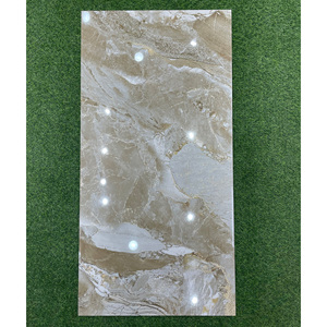 Azulejos de porcelana pulida esmaltada con textura de arena dorada de alta calidad 60x120 60x60 azulejos decorativos de lujo brillantes personalizados - Product Image 4