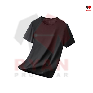 Tela de punto antiarrugas ecológica logotipo personalizado camiseta formal de hombre bordada diseño sólido suave transpirable - Product Image 3
