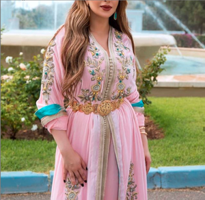 Beautiful Moroccan XXL Kaftan 2022 New Design Handwork Stone Beads on Fabric Traditional Muslim Dress - Product Image 1