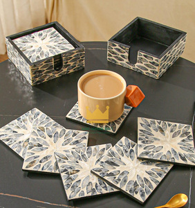 Sous-verres carrés de napperon du Vietnam de bon prix avec la chaleur de nacre-isolé pour la vaisselle, vaisselle - Product Image 4