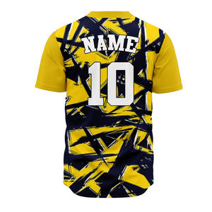 Maillots de baseball personnalisés en 3D, impression par transfert thermique, 100% polyester, antibactérien, respirant, nom d'équipe personnalisé, marque - Product Image 2