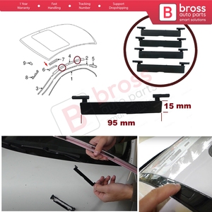 ชุดแต่งขอบหลังคา BSR563-1 จำนวน 4 ชิ้น ขนาด 95 มม.*15 มม. สำหรับรถยนต์ C Class W204 S204 C204 ปี 2007-2015 รุ่น 20469071829040 - Product Image 5