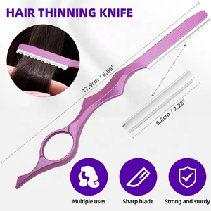 Juego de tijeras de peluquería de hoja recta 6CR de 6,0 pulgadas de alta calidad para adelgazar el cabello, tijeras de peluquería afiladas - Product Image 4