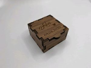 Custom Handmade <b>Wooden</b> <b>Ring</b> Box <b>for</b> Weddings Recyclable Paper Engagement <b>Ring</b> Holder with Personalized Engraving Jewelry Boxes - Product Image 5