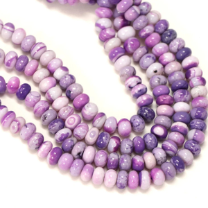 Perles rondes en opale rose et violette : Bijoux en pierres précieuses AAA (7-10 mm) - Product Image 3