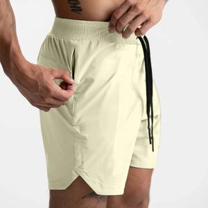 2025 nuevos Pantalones deportivos informales para hombre, pantalones cortos de Fitness de secado rápido tejidos de una sola capa, Color sólido, cómodos, quinto estilo americano para - Product Image 2