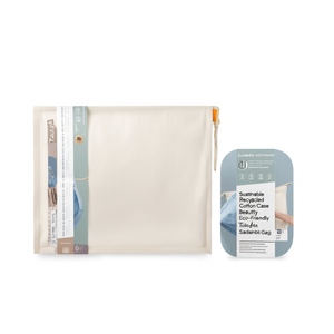 Beauty Case in Cotone Riciclato Sostenibile, Borsa da Toilette Eco-Friendly con Accessori Sostenibili - Product Image 3
