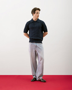 Camiseta de Manga Corta para Hombre, Otoño, Alta Calidad, Bordada, de Punto Trenzado, Algodón, Corte Regular, Logotipo Privado Personalizado, Uso Diario - Product Image 5