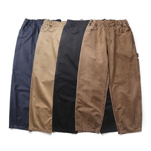 Pantalon en sergé lavé avec taille mi-élastique, triple couture, rivets décoratifs, bouton pieuvre et poche arrière brodée - Product Image 6