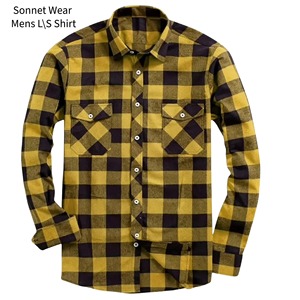 Mens Purple Black Plaid Long Sleeve <b>Flannel</b> Shirt Casual Turn-down Collar Full Sleeve Autumn Wear - Product Image 5