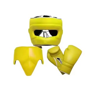 Hand Made Professional Sparring Boxing Set With 100% Genuine Leather Gloves <b>Head</b> Guard Protective <b>Training</b> Equipment For Adults - Product Image 4