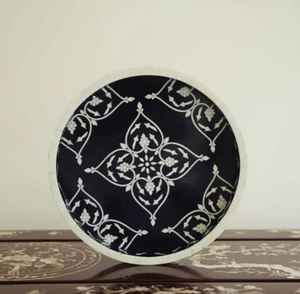 Bandeja de servicio rectangular con incrustaciones de hueso de diseño exclusivo hecha a mano, patrón Floral ecológico, estilo árabe de grado comercial - Product Image 5