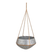 Nouveau Design de jardinière d'extérieur galvanisée dans des pots de jardin anciens et grands, jardinière suspendue en métal