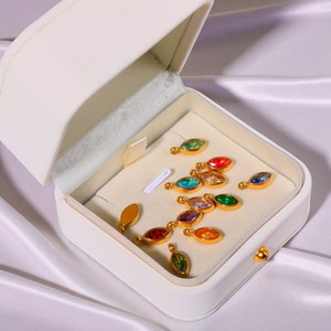 Marquise Aquamarine Quartz Gemstone Charms Pendentif-Pendentif Femme Plaqué Or Argent 925-Vente en gros DIY Making Necklace - Product Image 3