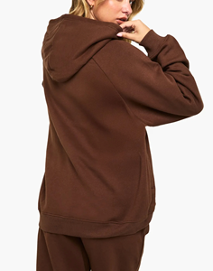 Sweat à capuche sur mesure en coton 100% 465 GSM, coupe ample, style streetwear hip-hop pour femme - Product Image 6