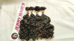 Bundles de cheveux humains naturels bruts indiens bouclés et Styles droits Remy et tailles de cheveux non traités 20-30 pouces HD Lace - Product Image 5
