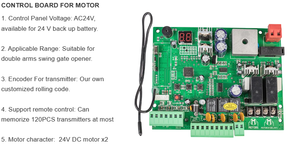 Ouvre-porte électrique pivotant à télécommande multiple 24V DC Moteur de <span class=keywords><strong>portail</strong></span> pivotant robuste 600KG - Product Image 6
