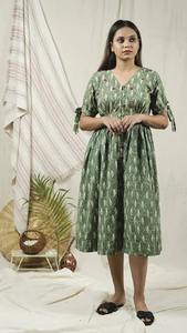 Vestido corto indio de algodón con bloque de mano, regalo de boda personalizado para novia, Hannymoon vestido, regalo para su niña, vestido de fiesta de cumpleaños - Product Image 4