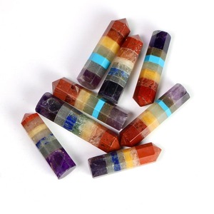 Wholesale Premium Handmade Polished Gemstone <b>Pencil</b> Container Seven Chakra Metaphysical Properties <b>Art</b> Collectibles Khambhat - Product Image 4