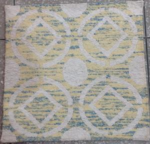 พรมปูพื้นสไตล์ซูแมคหลากโทนสีเหลืองสีฟ้าขาว - Product Image 2