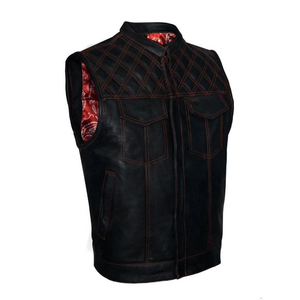 2025 gilet pour hommes, poche 5 dimensions en cuir Biker gilet imperméable moto moto gilet bonne qualité toile tissu Offre Spéciale - Product Image 3