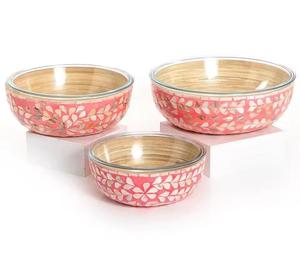 Saladier en résine de nacre écologique de créateur indien de qualité supérieure - Product Image 1