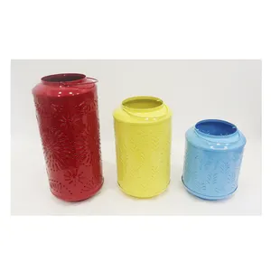 Vente flash : Porte-bougie marocain, classique, moderne, grand, bleu marine, en métal, lanterne à bougie, jardin, suspendu, fait à la main, lanterne multicolore - Product Image 1