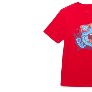 Camiseta Roja de Manga Corta para Hombre con Estampado Floral en la Parte Delantera, Cuello Redondo, Estilo Casual, Holgada, Transpirable, de Poliéster, Vintage - Product Image 6