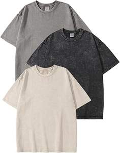 Camisetas de lavado ácido para hombre de algodón 100%, diseño personalizable transpirable y cómodo de Pakistán para adultos y niños a la venta - Product Image 2