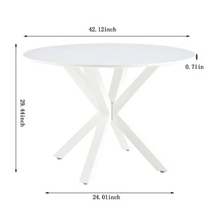 Table basse en métal moderne et écologique de luxe pour la maison, petite table ronde - Product Image 6