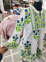 Robe courte décontractée féminine d'inspiration bohème, style classique indien Mughal, imprimé sur tissu, art féminin magique, tunique de plage pour femmes