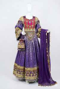 Prix de gros Fabricants pakistanais Robes pour femmes de style afghan Broderie personnalisée Motifs patchwork Robe afghane pour femmes - Product Image 3