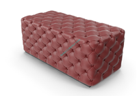 Banc pouf de salon moderne base en fer banc ottoman banc pouf moderne pas cher banc pouf rembourré