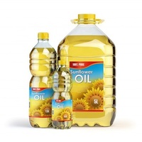 Huile de tournesol fractionnée comestible, déodorée, raffinée, 100% pure, biologique, en gros, 5L, huile de cuisson de haute qualité dans une bouteille en verre