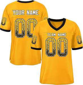 Maillots de football américain à séchage rapide OEM tissu de maille en polyester Logo d'équipe personnalisé nom numéros impression par sublimation sport grande taille - Product Image 3