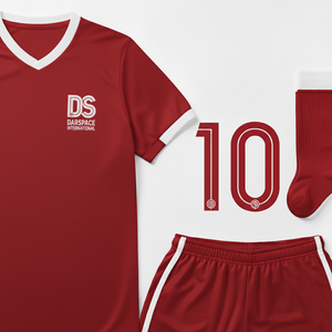 ชุดฟุตบอลแบบกำหนดเองได้สำหรับผู้ชาย ผู้ใหญ่ ผลิตจากโพลีเอสเตอร์ 100% แห้งเร็วและระบายอากาศได้ดี สามารถปรับแต่งสีและโลโก้ได้ - Product Image 2